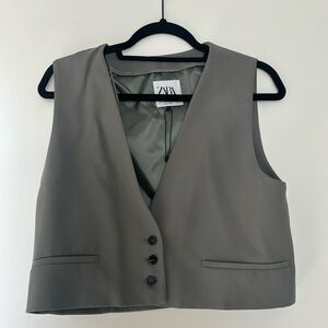 Cropped Blazer Vest - Size Medium